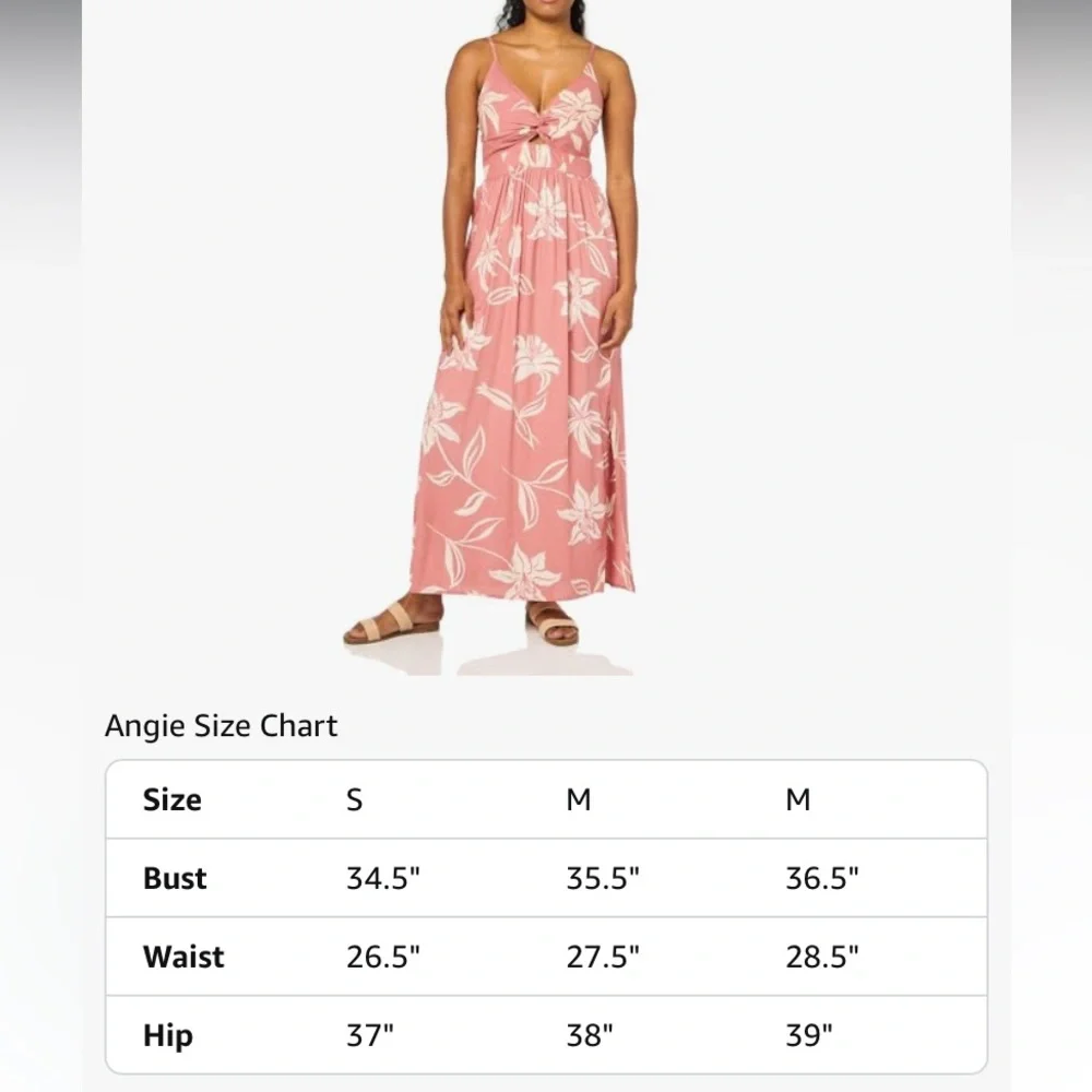 NWOT Angie Floral Front Twist Front Peekaboo Maxi Dress - Picture 8 of 8